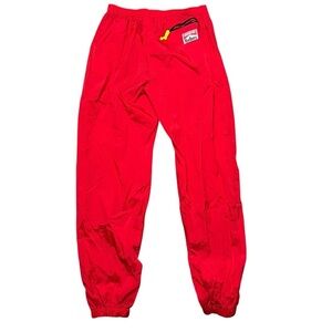 Vintage Marlboro Track Pants L Crimson Red Nylon Joggers 90s
